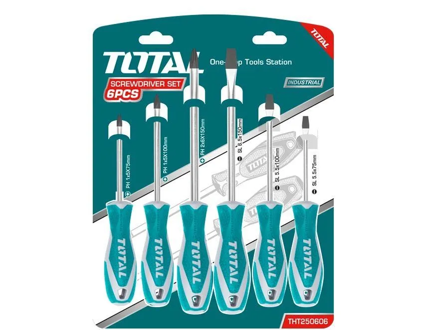 Набор отвёртка 6шт pcs screwdriver THT250606 "TOTAL"