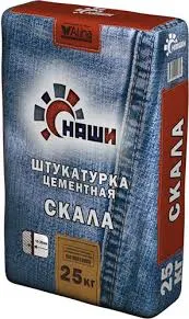 СКАЛА Штукатурка цементная 25кг. (расход 25кг/1,5м2 при тол.слоя 10мм)