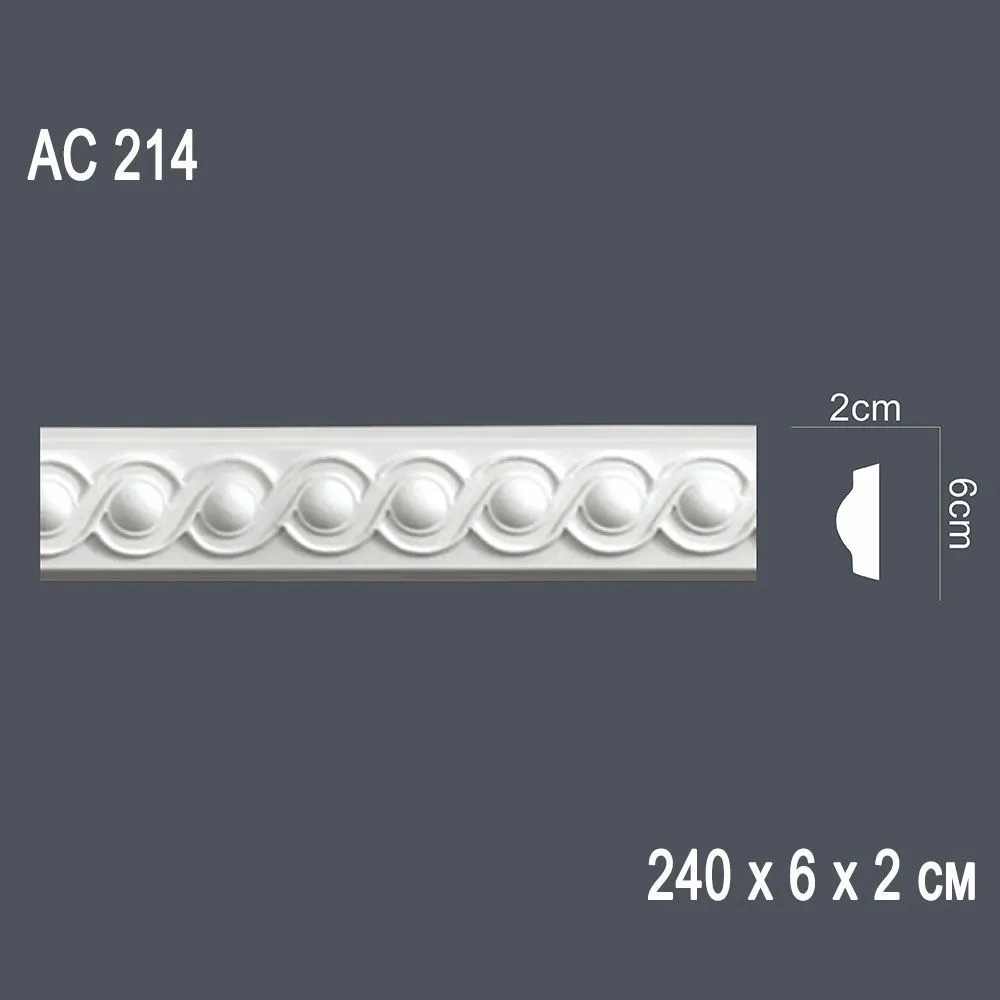 Декор. профиль AC214 240х6х2см (40)