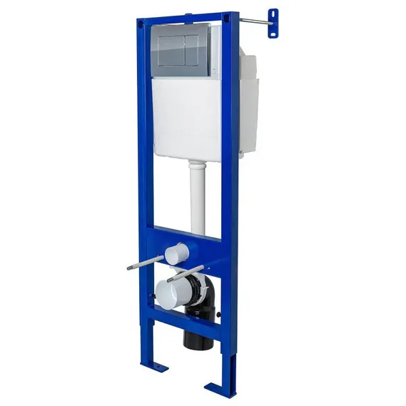 235 029 Инсталляция для подвесного унитаза Visam slim 80 EX-112-001 3/6 л кнопка квадр хром глян