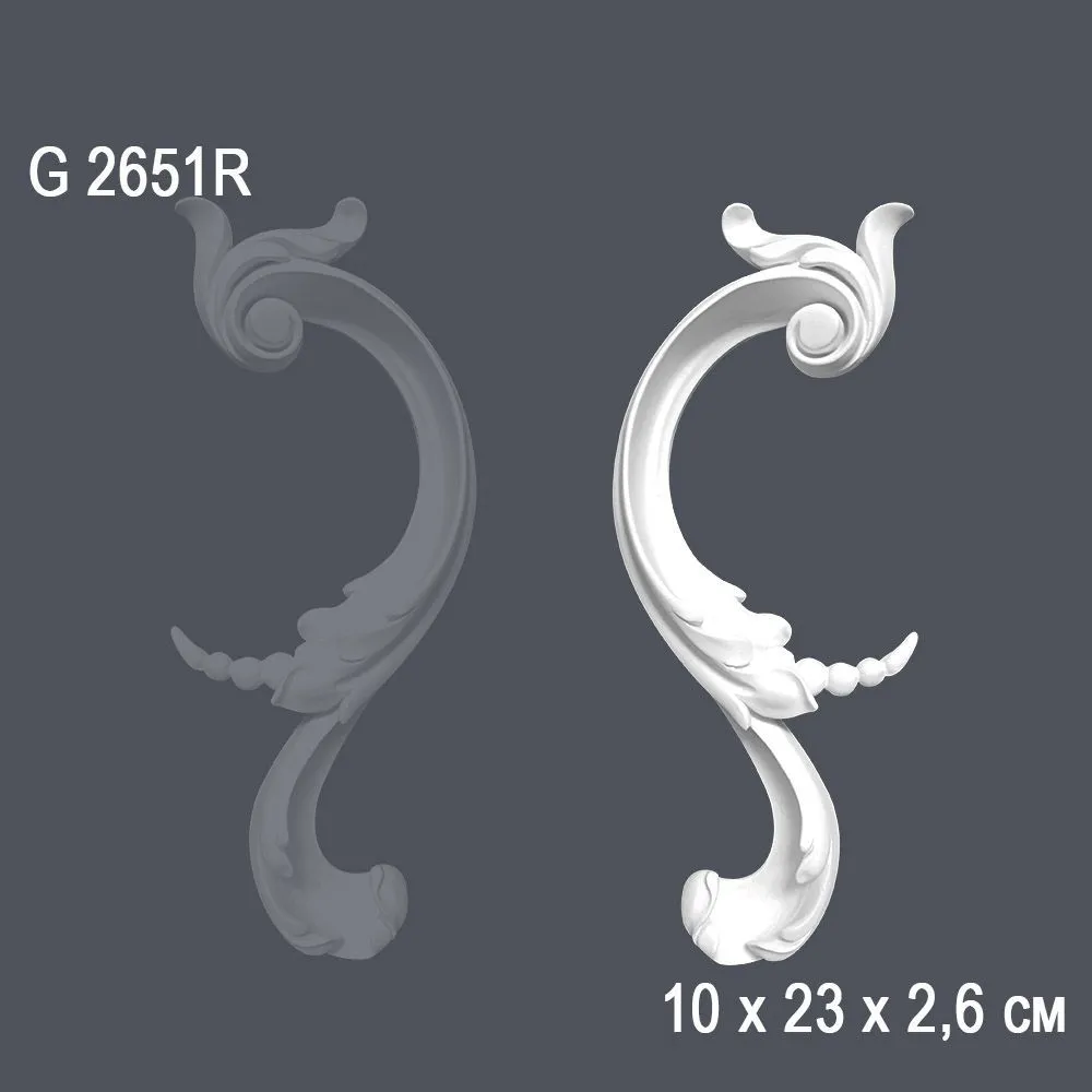 Орнамент G2651R 10х23х2,6 см (50)