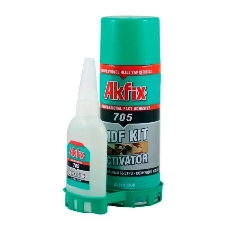 GA060B МДФ Клей двукомпонентный 200мл + 50гр Akfix 705