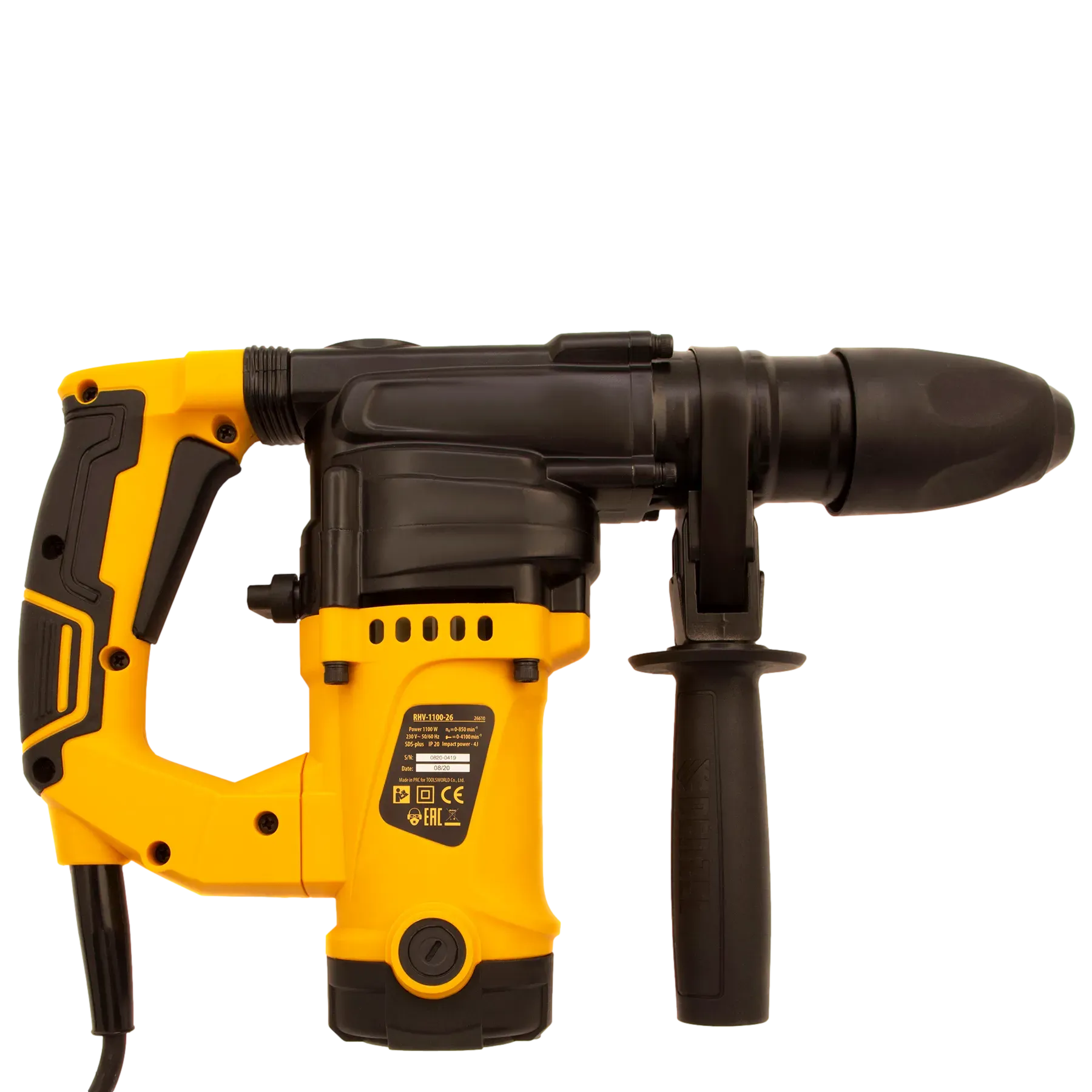 Перфоратор электрический RHV-1100-26, SDS-plus, 1100Вт, 4Дж, 3 реж.// Denzel 26610
