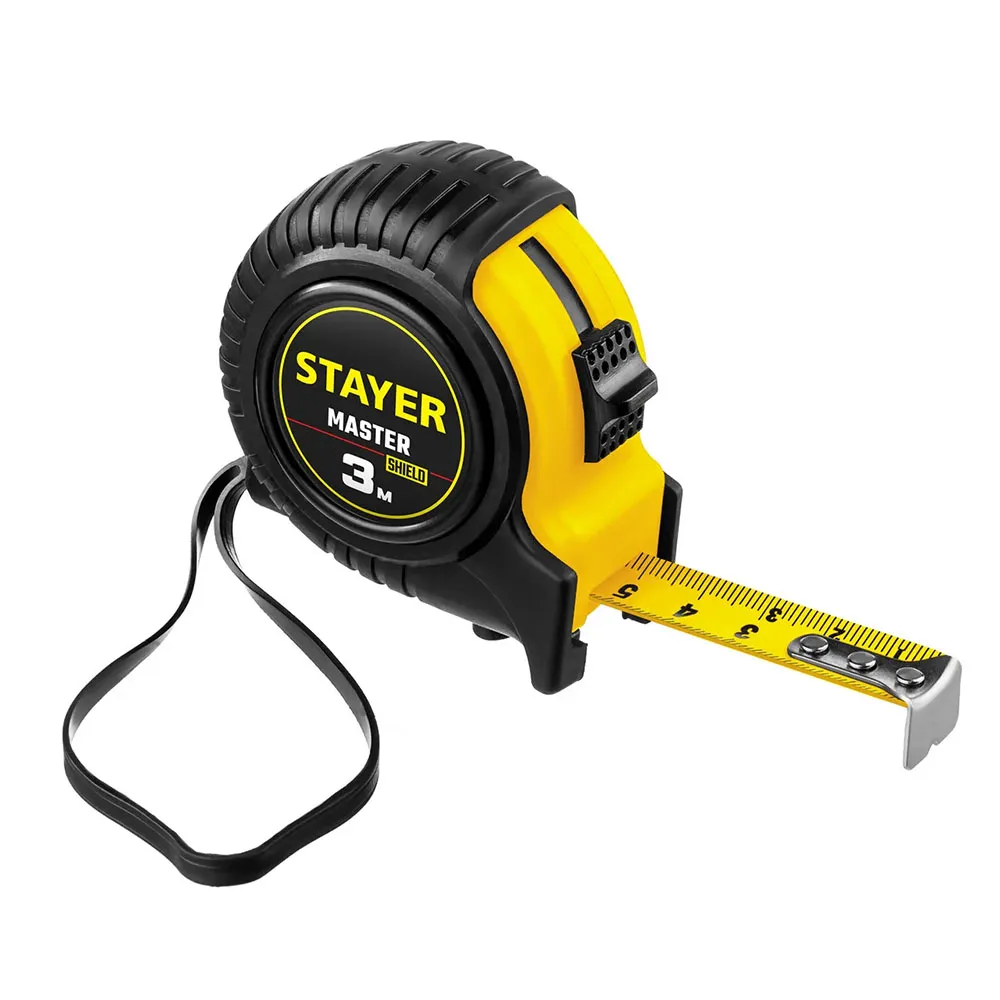 Рулетка с ударостойким обрезиненным корпусом STAYER TopTape 3м /16мм 34025-03_z01