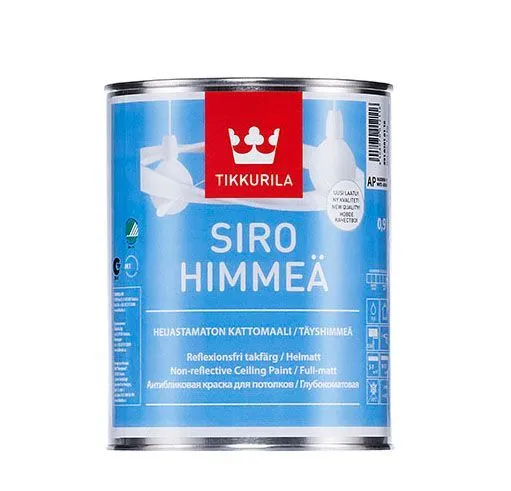 Тиккурила   В/дисперсионная краска для потолка " SIRO HIMMEA AP " 0,9л