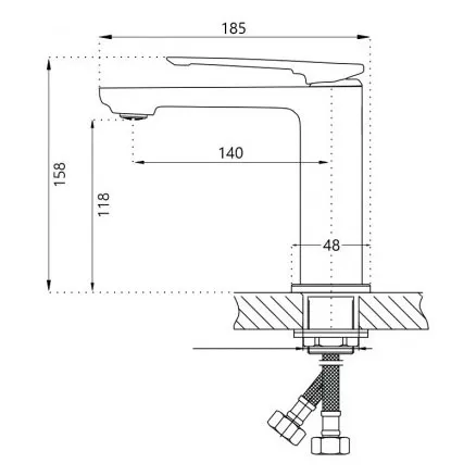 232 900  Смеситель для раковины HAIBA HB10817 хром