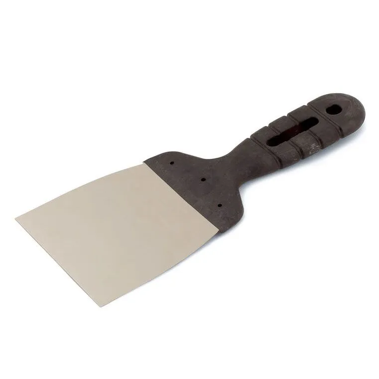 Шпатель 100 мм нерж сталь пластик ручка 91091010