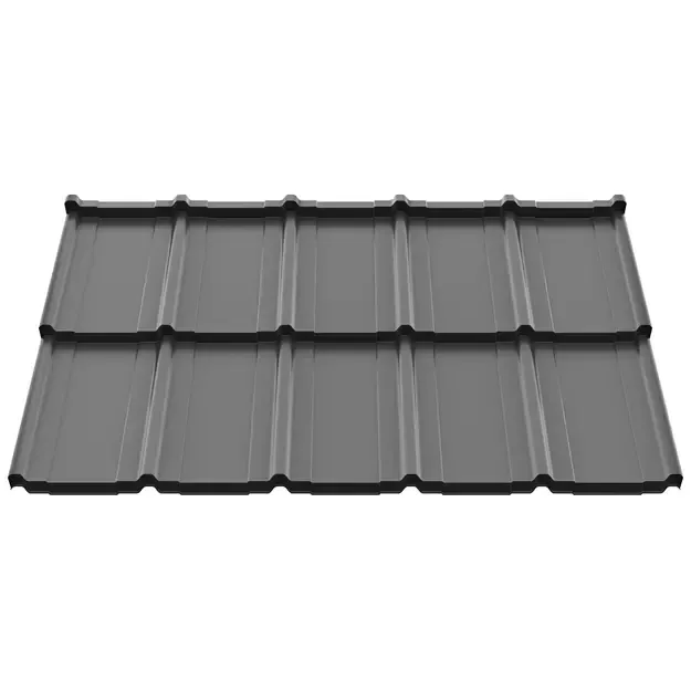 Металлочерепица Frigge Ruukki ROUGH MATT TS41-350-1185 0,50mm RR2H3 ГРАФИТ