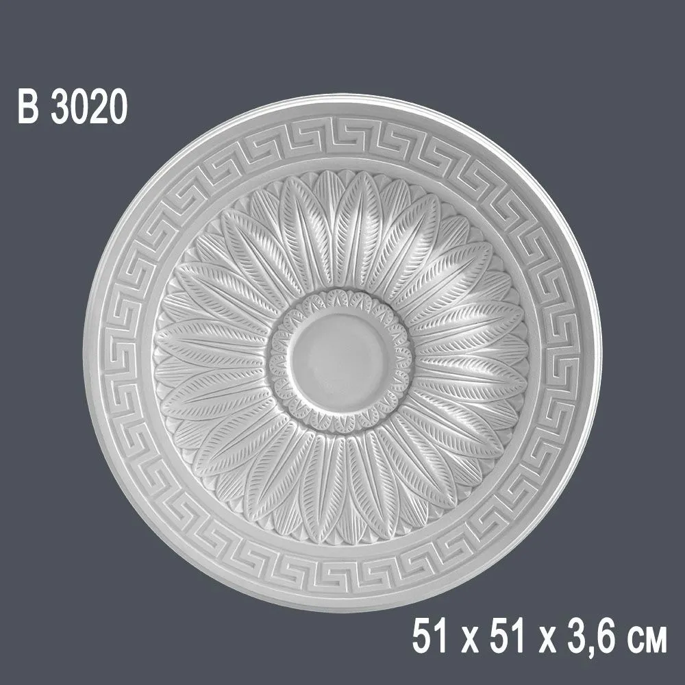 Декор. розетка В3020 51х51х3,6см (15)