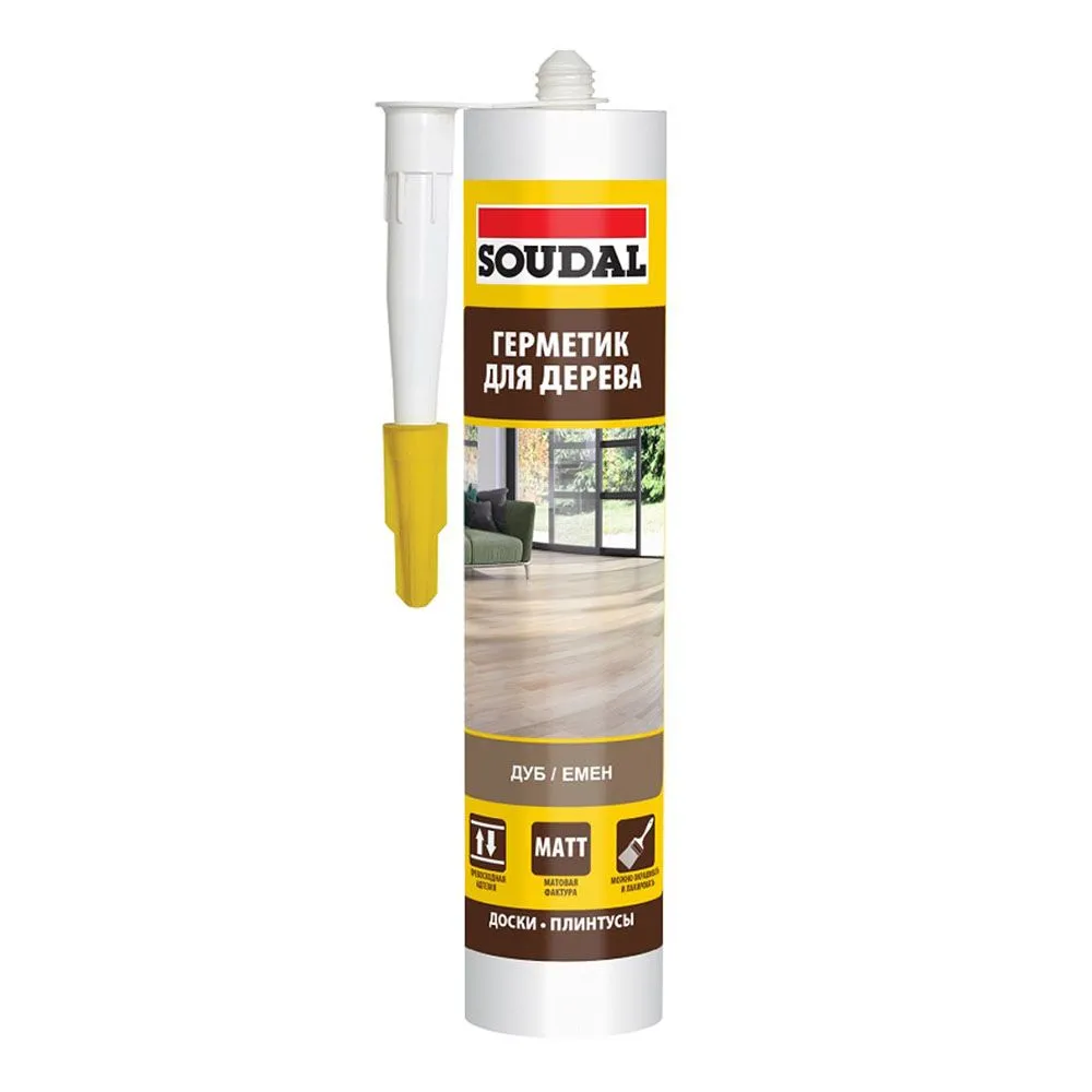 SOUDAL Паркетный акриловый герметик под дуб 15*280мл 111256