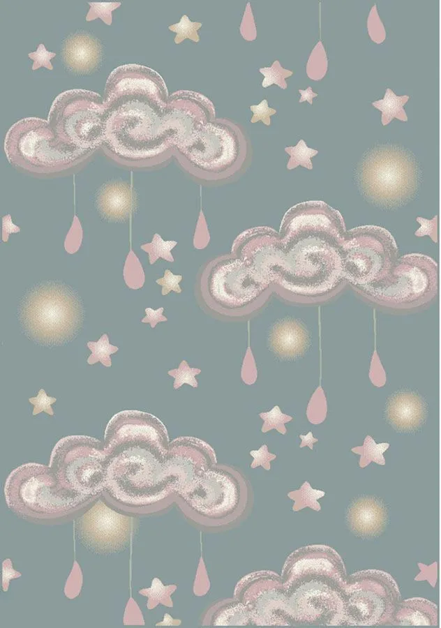 DREAM (Ковер) 2*3 Облака, дождь и звезды 18167/140 (FRIZE 9 mm)