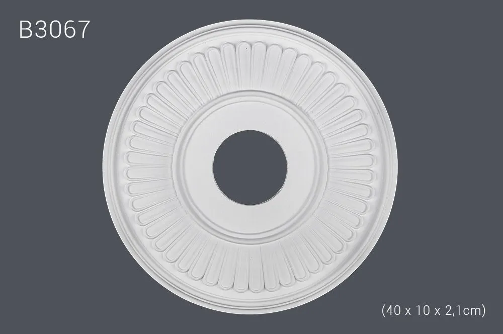 Декор. розетка В3067  40х40х2,1cm (вн диаметр 10)(10)