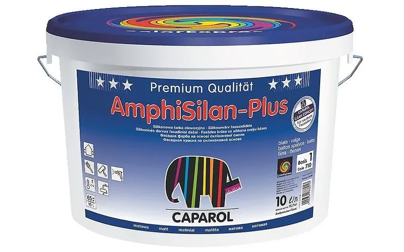 Краска силикон. в/д Caparol AmphiSilan-Plus (Капарол АмфиСилан-Плюс) База 1, 10л / 15,6 кг(710)