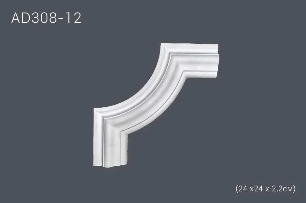 Декор. профиль АD308-12 24 х24 х 2,2см (угол) (50)