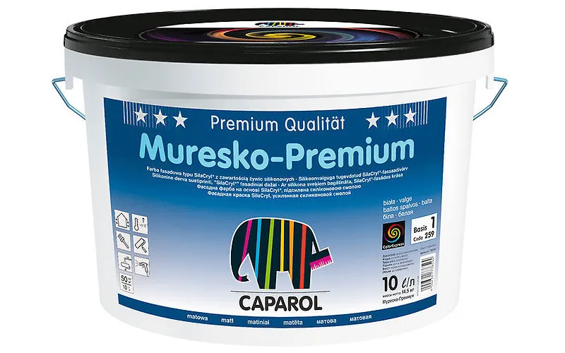Краска акрил. в/д Caparol Muresko-Premium (Капарол Муреско-Премиум) База 1, 5л(521)