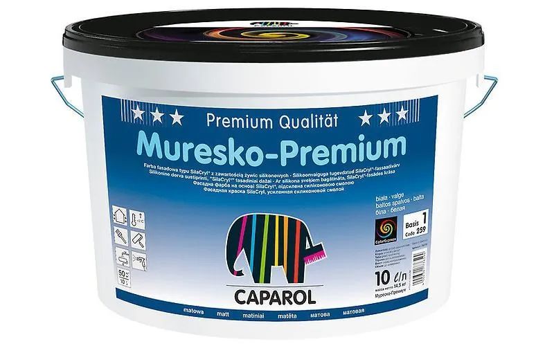 Краска акрил. в/д Caparol Muresko-Premium (Капарол Муреско-Премиум) База 3, 9,4л(293)