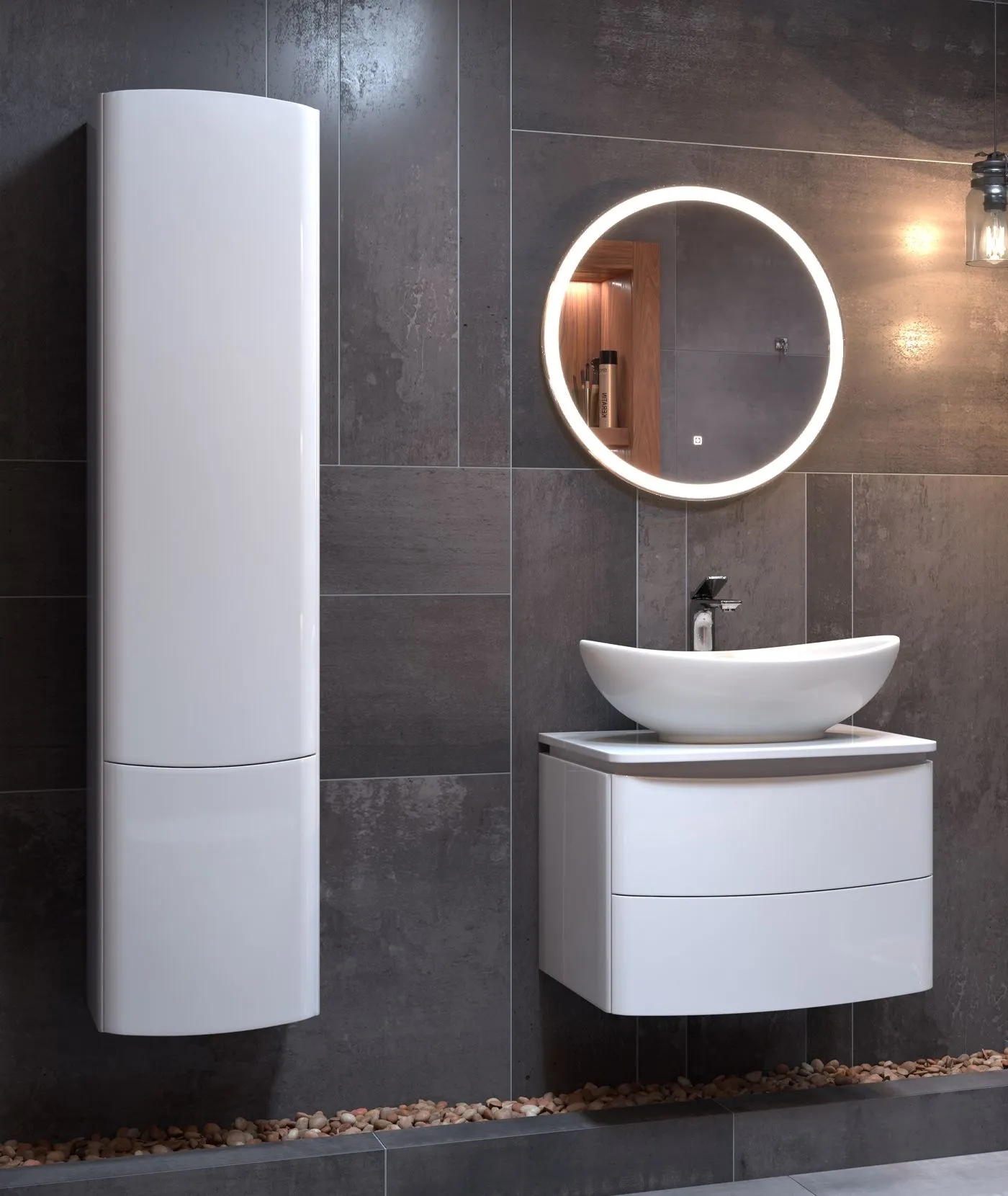 Шкаф Luna 350 навесной белый