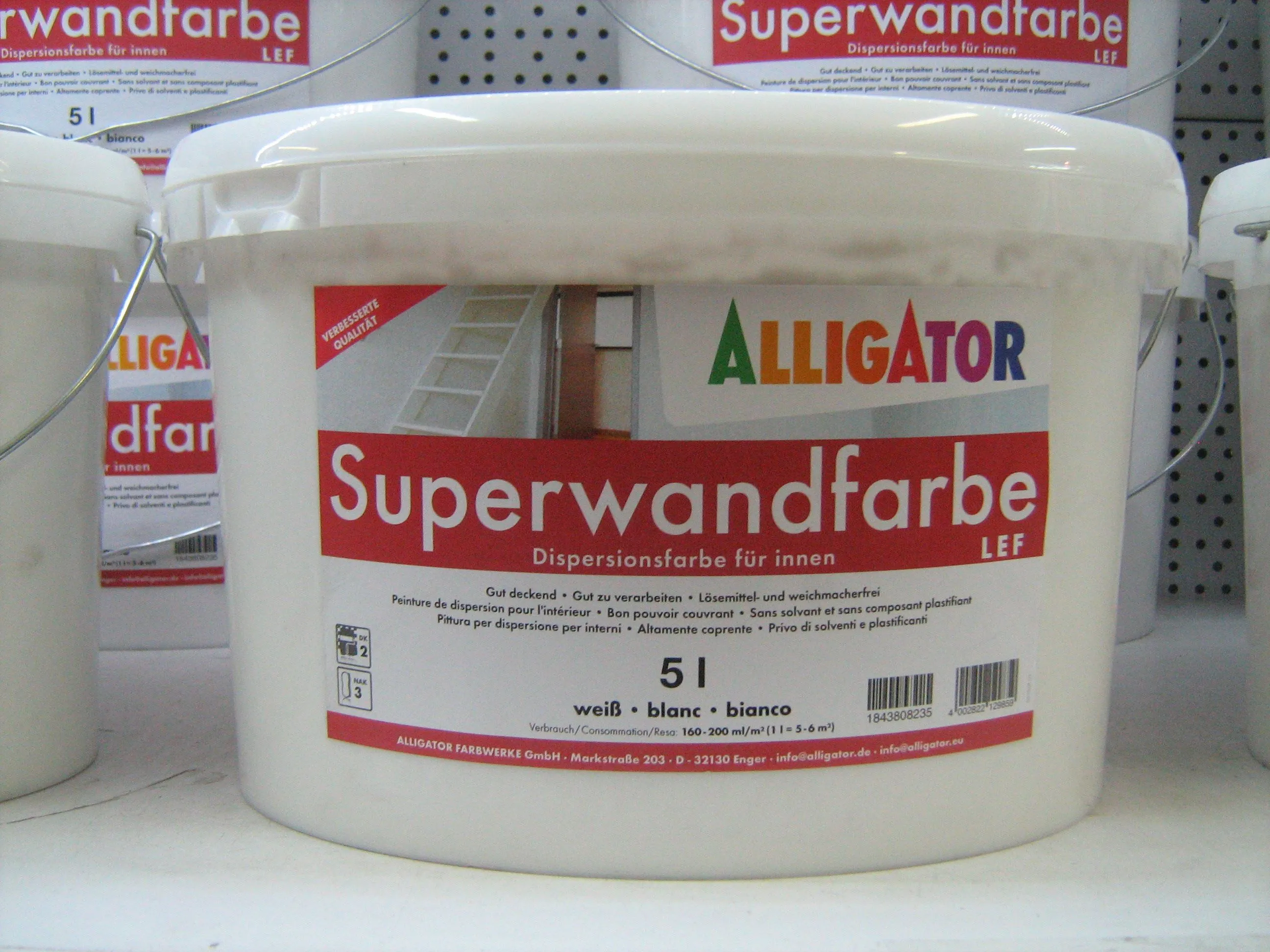 Краска в/эм. "Superwandfarbe" 10 л (16кг) Alligator