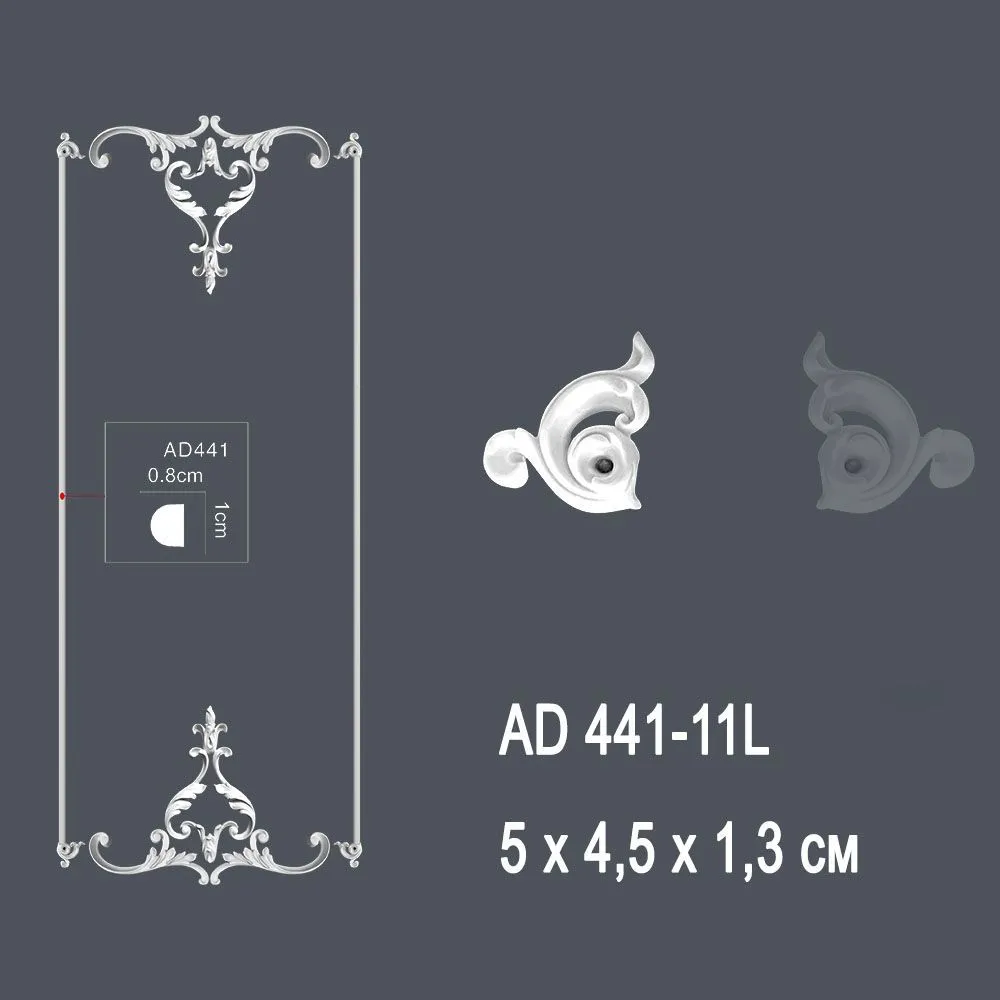 Декор профиль AD 441-11L 5х4,5х1,3cm ()