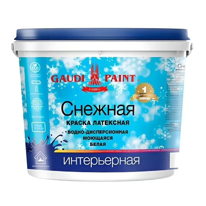 Краска интерьерная Снежная 4кг