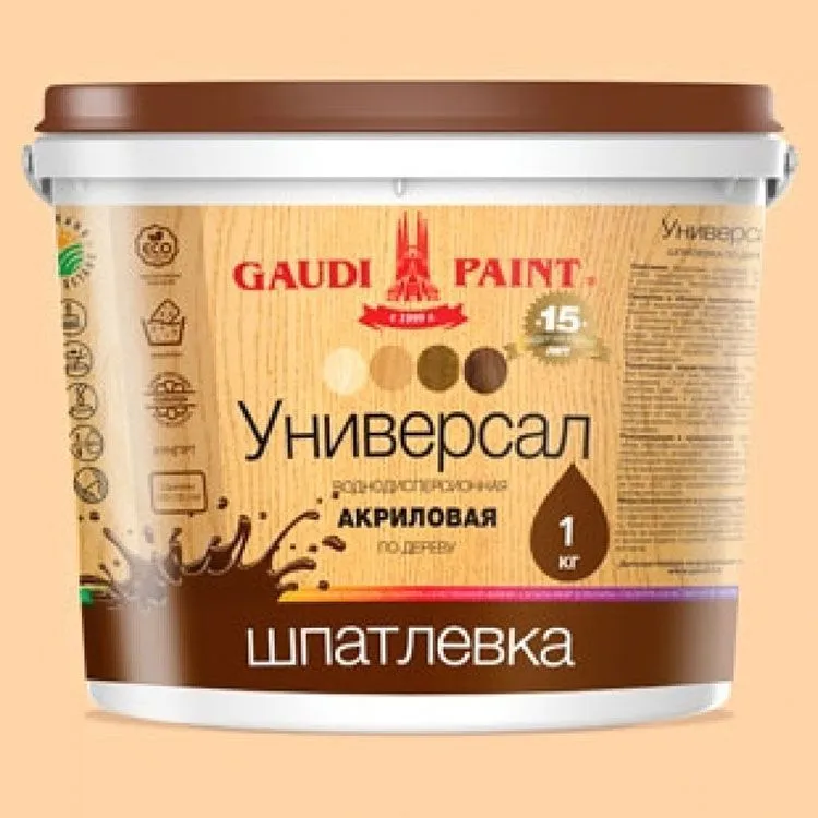 Шпатлевка по дереву "Универсал", сосна, 1кг