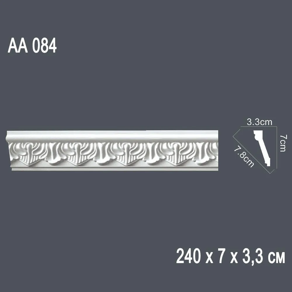 Декор. профиль АА084 240х7х3,3см диагональ 7,8см(35)