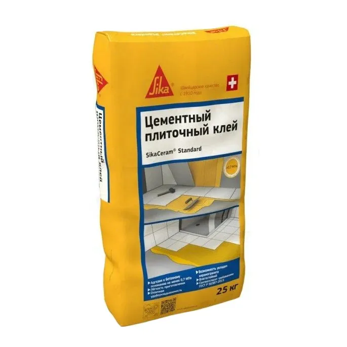 SikaCeram Standart KZ Bg 25KG - Клей для плитки 