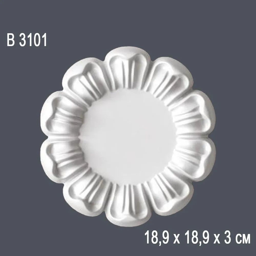 Декор розетка В3101 18.9х18,9смх3см (10)