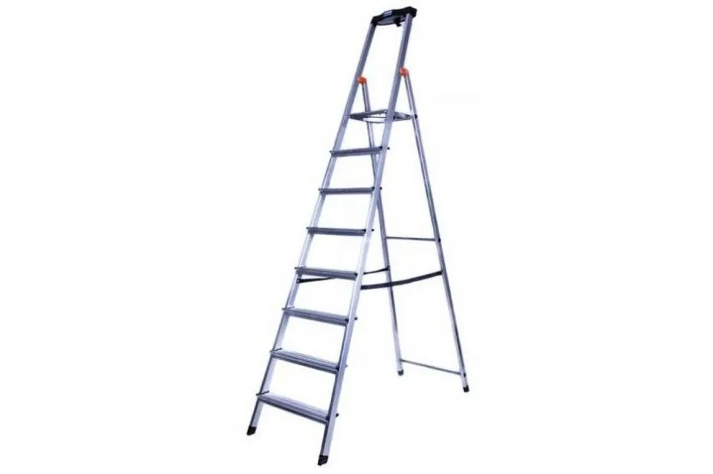 Ал. стремянка Safety 8S, Н=1,75/3,75м  (128980)