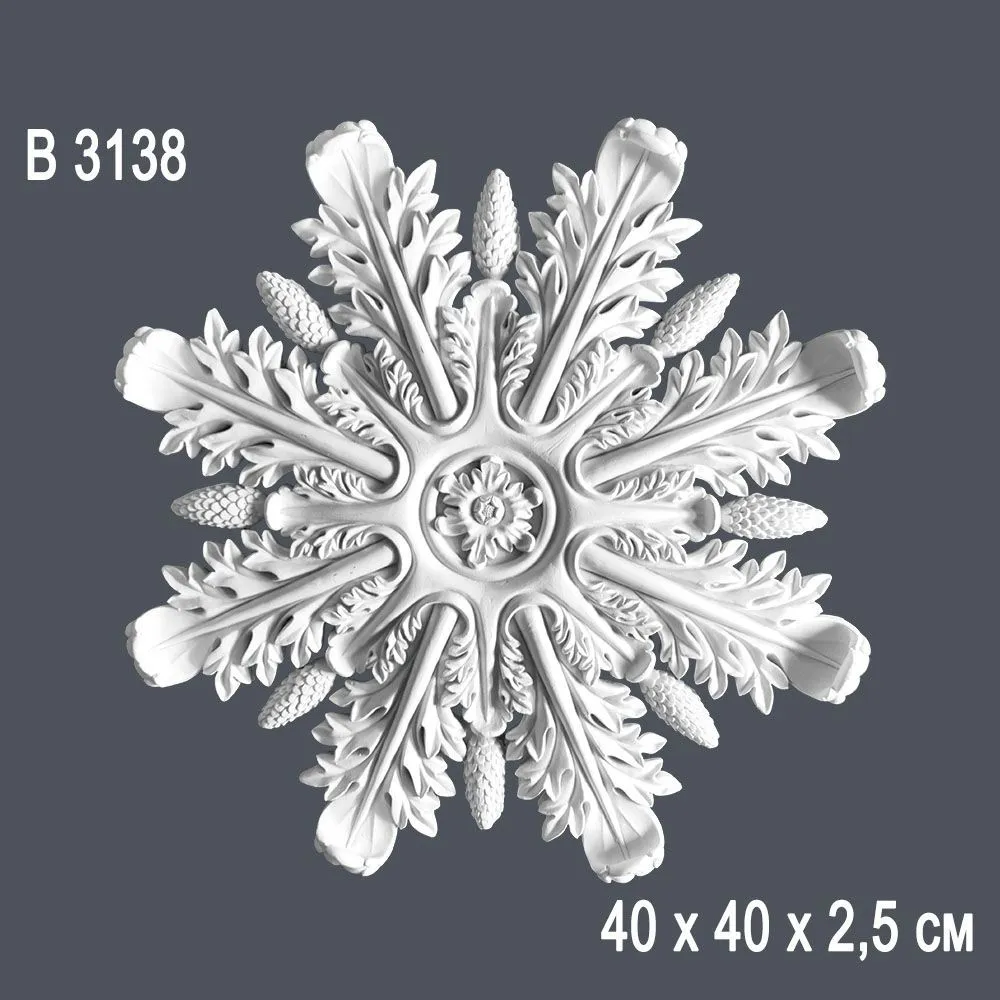 Декор. розетка В3138 40х40х2,5 см (10)