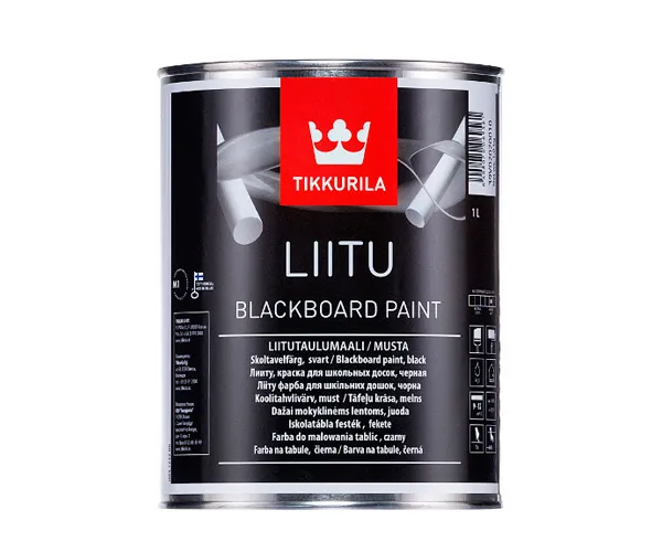 Краска для школьных досок LIITU черная мат. 1л