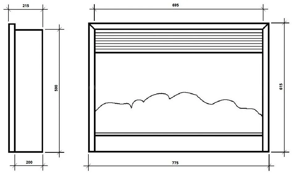 Электро-Камин BLT-999A-1-3 29"