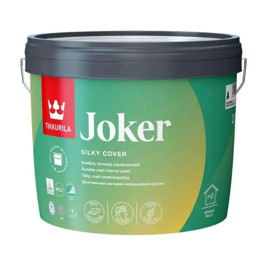 Краска интерьерная моющаяся JOKER (баз.А) мат.  9л
