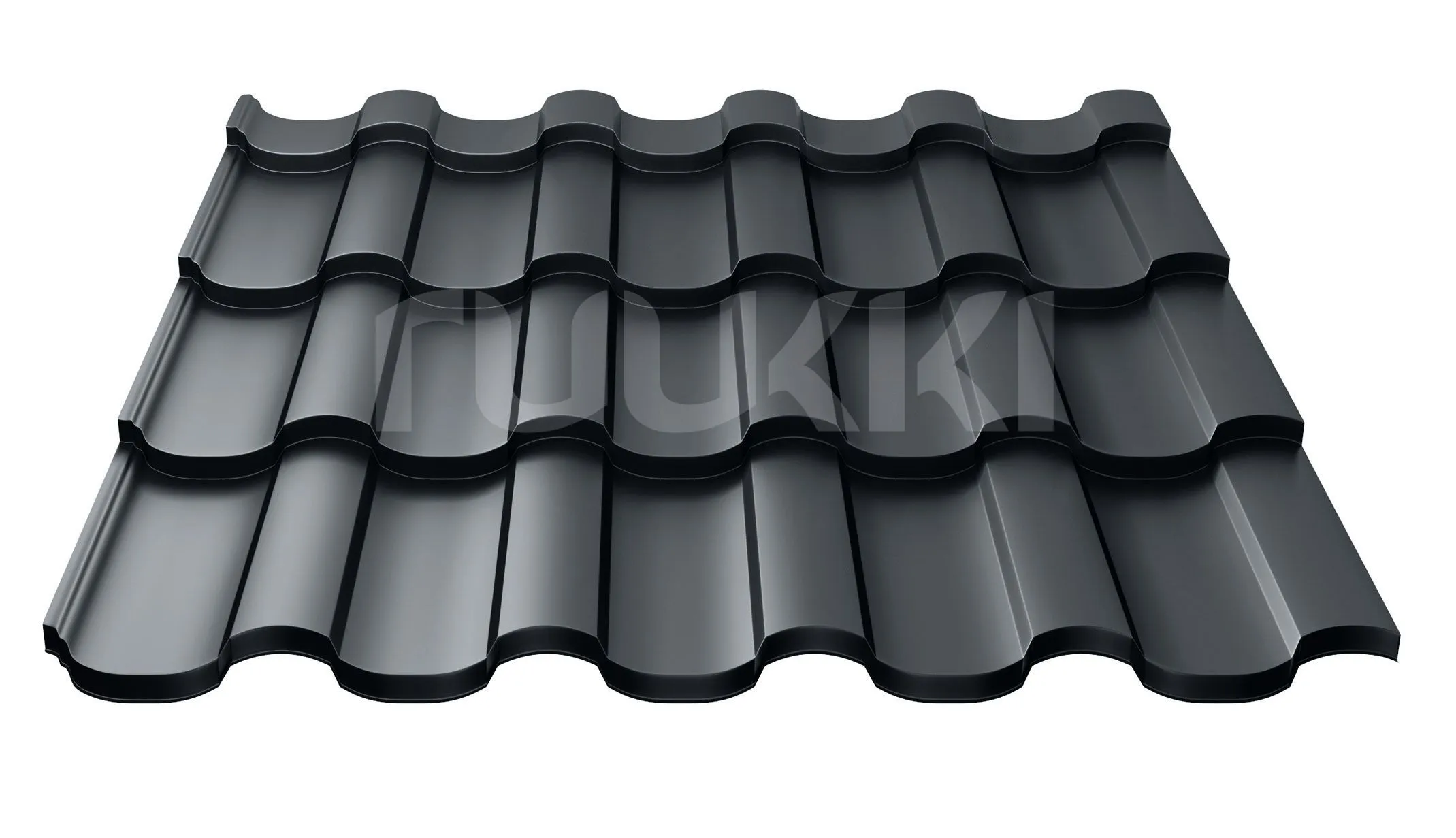 Металлочерепица Adamante Ruukki ROUGH MATT 1155x1850х0.50mm RR23/ГОРНЫЙ СЕРЫЙ
