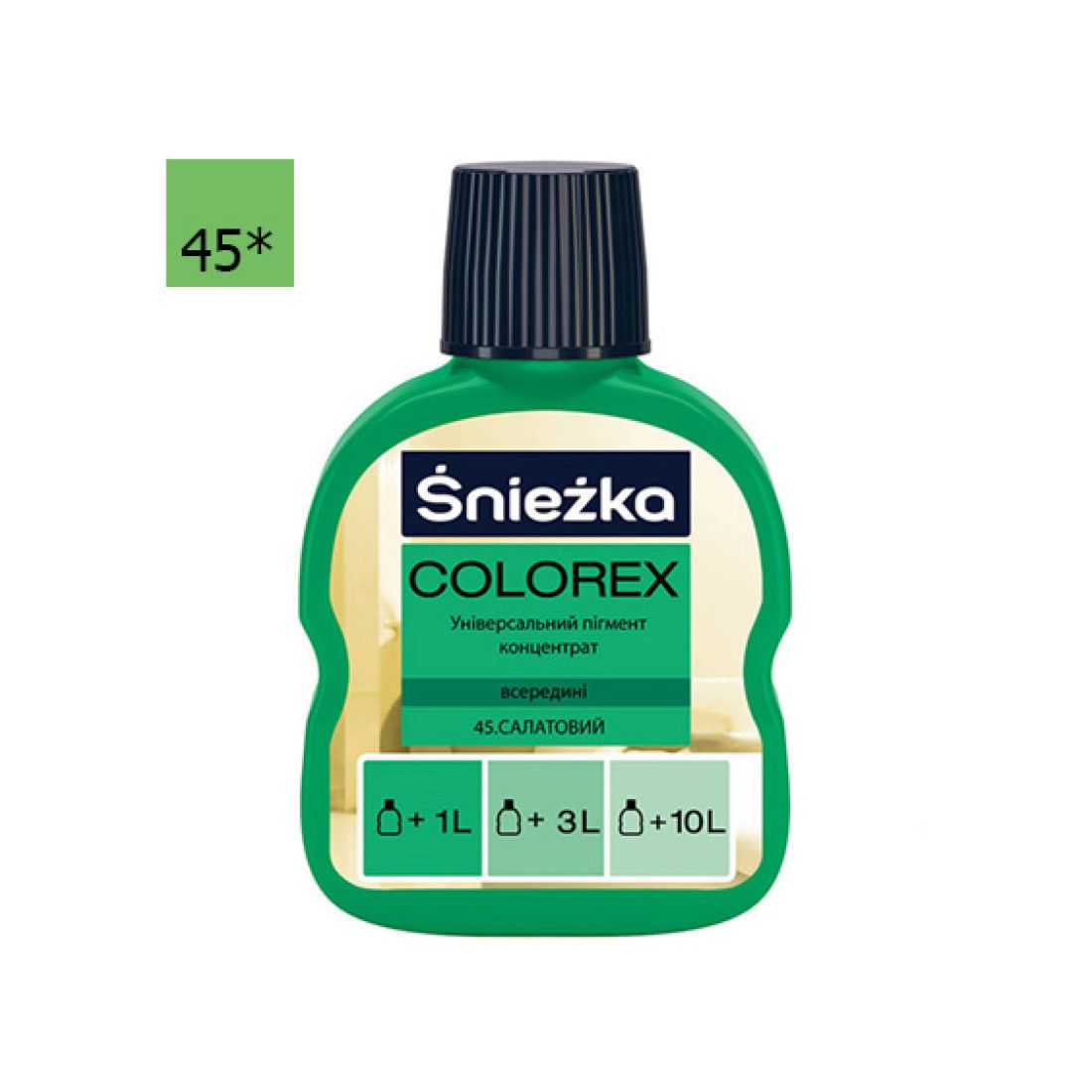 Колеровочная паста Colorex №45, горошковый,100мл (универсальный концентрат Sniezka)