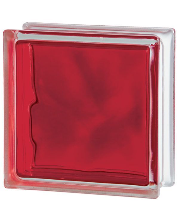 Стеклоблок 1919/8 BRILLY RED WAVE VE 122188