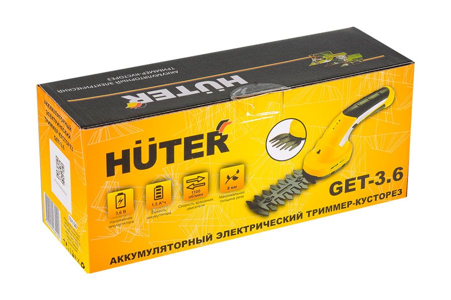 ***Аккумуляторный электрический триммер-кусторез Huter GET-3.6 5790