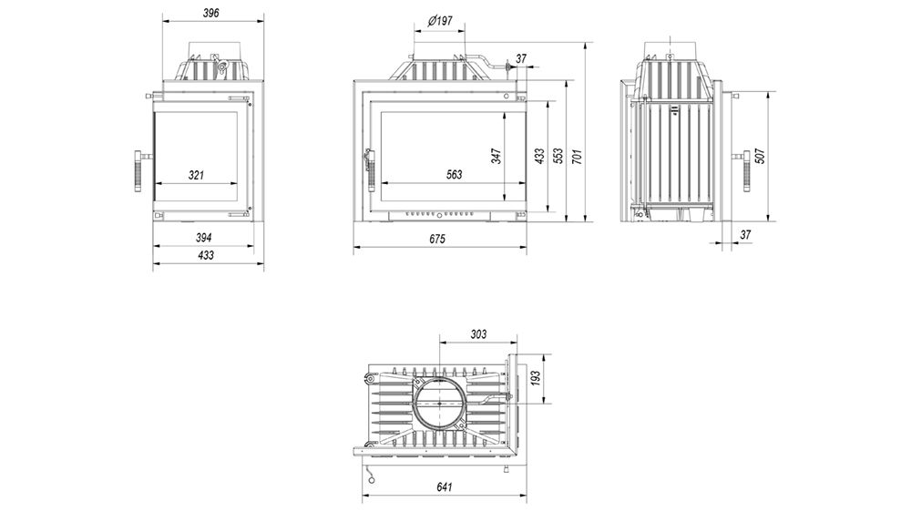 Топка Kratki SIMPLE SMART M/S 8 (правый)