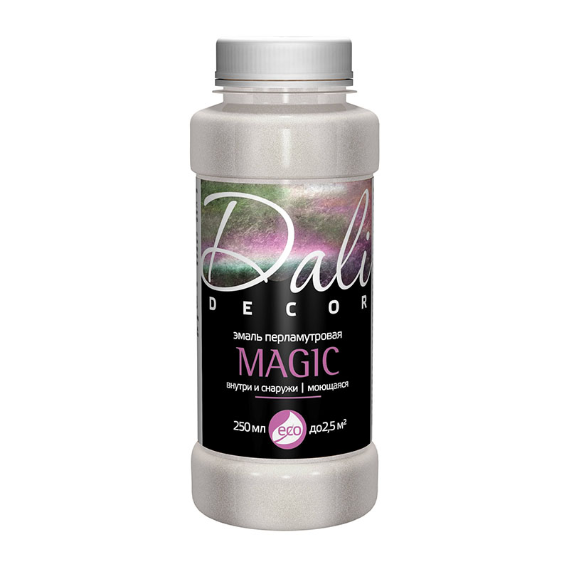 Эмаль акриловая перламутровая DALI DECOP Magic СЕРЕБРО, флакон 0,25л