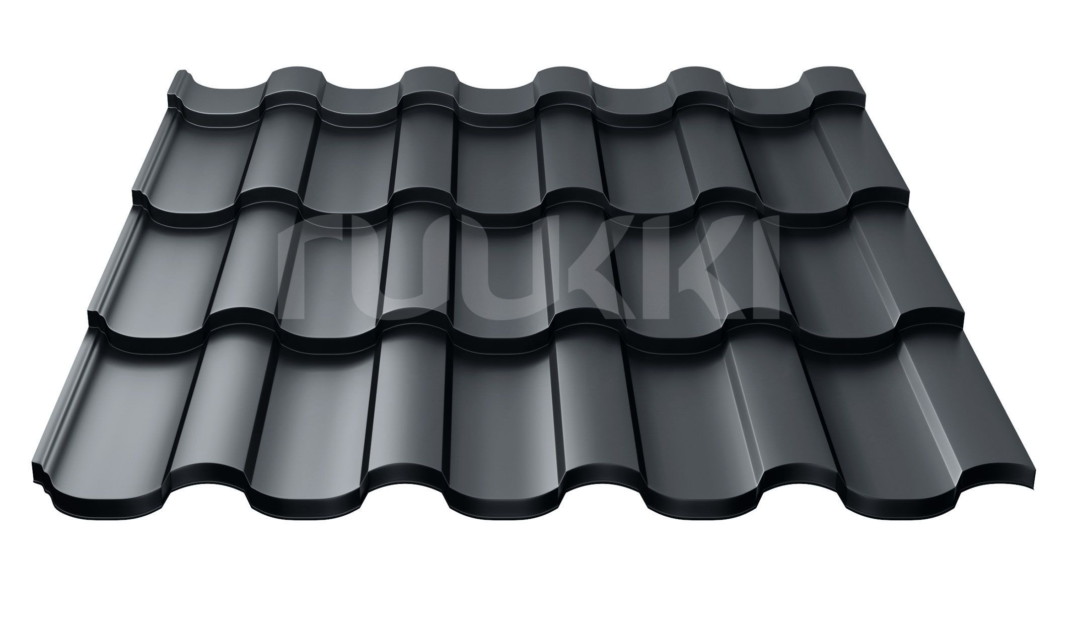 Металлочерепица Adamante Ruukki ROUGH MATT 1155x2200х0.50mm RR23/ГОРНЫЙ СЕРЫЙ