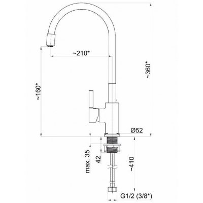 FL30078 Flexy-33 (WT) Смеситель для кухни гибкий белый гусак