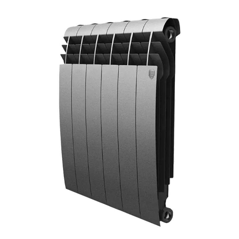 Биметаллический радиатор Royal Thermo - BILINER Silver Satin 500/90 (темно-серебристый выпуклый)