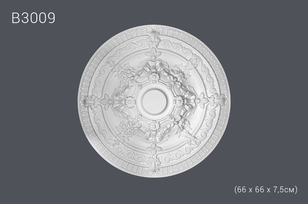 Декор. розетка В3009 66х66х7,5см (10)