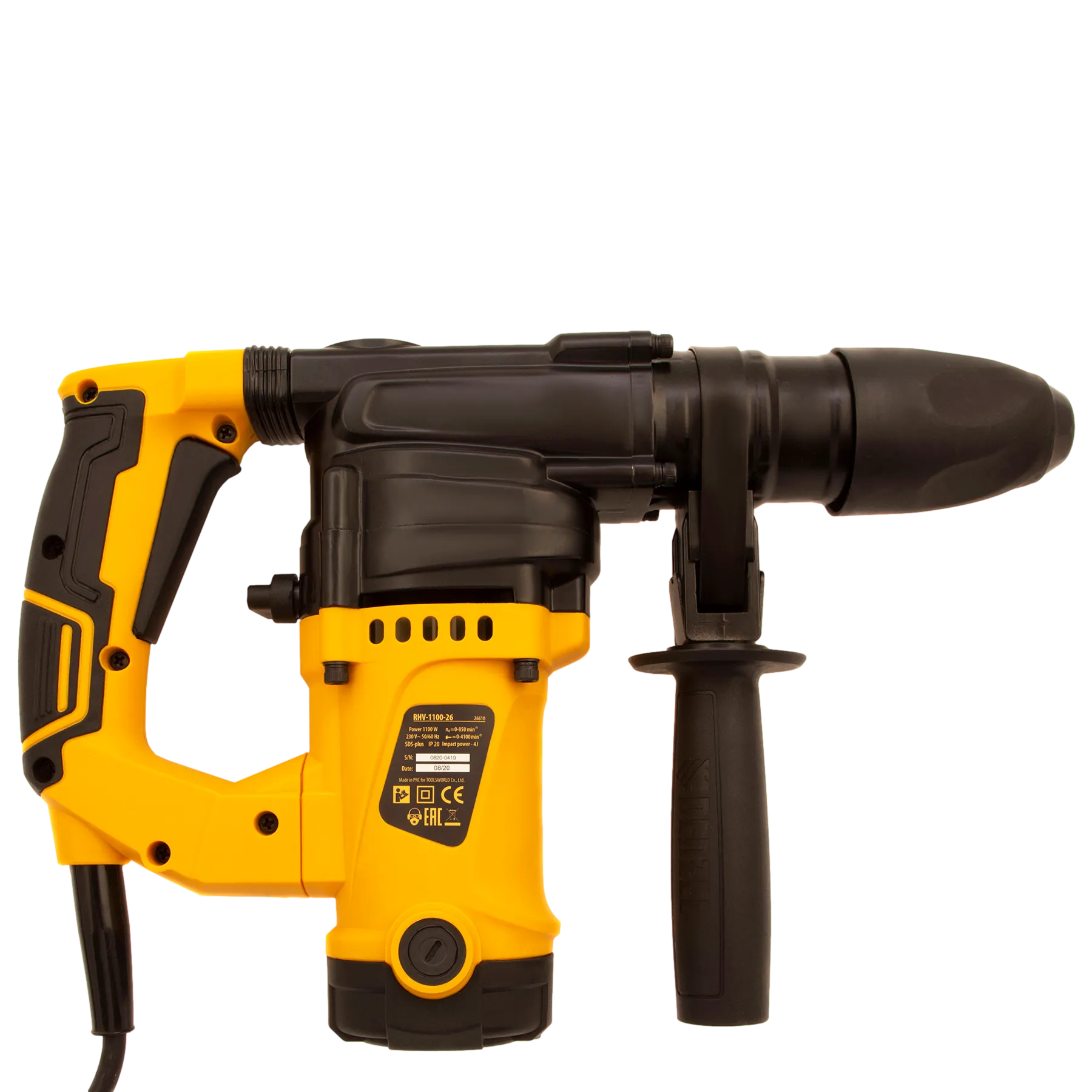 Перфоратор электрический RHV-1100-26, SDS-plus, 1100Вт, 4Дж, 3 реж.// Denzel 26610