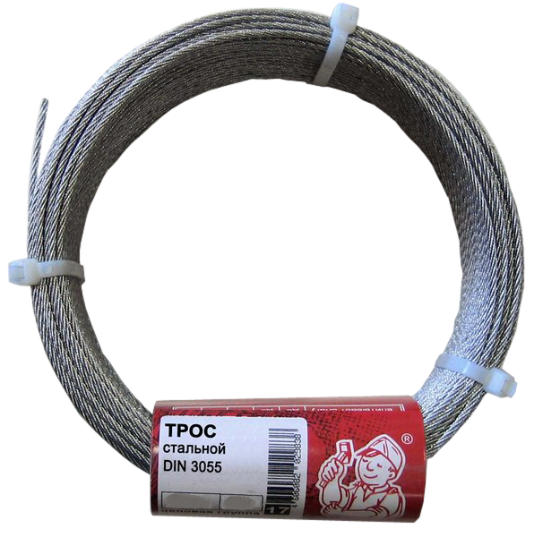 Трос стальной DIN 3055 4мм (10м) 249460