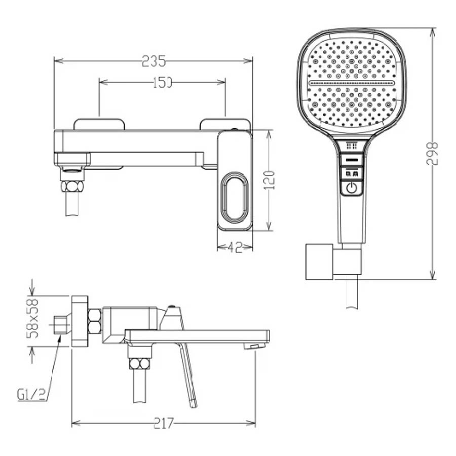 Смеситель для ванны Raglo хром R51.30