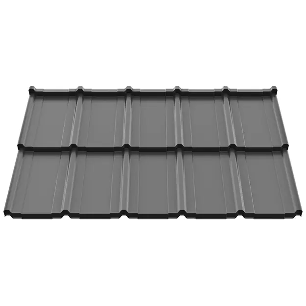 Металлочерепица Frigge Ruukki ROUGH MATT TS41-350-1185 0,50mm RR2H3 ГРАФИТ