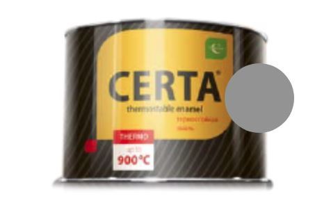 "CERTA" эмаль термостойкая антикоррозионная серебристо-серый до 600°С (0,4кг)
