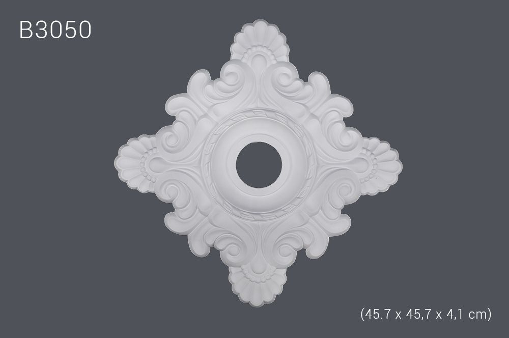 Декор. розетка В3050 45.7х45,7х4,1cm (вн диаметр 9,2)(10)