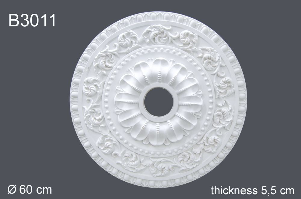 Дeкор. розетка B3011 60х60х5,5cm (вн диаметр 9,2см)(15)